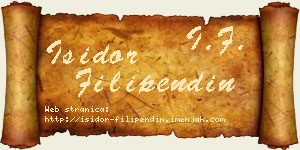 Isidor Filipendin vizit kartica